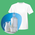 Symbolbilder: Milch und T-Shirt