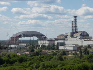 Eine neue Schutzhülle in Tschernobyl