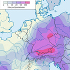 Die Niederschlagsmenge in Zentraleuropa lässt sich an einer speziellen Karte ablesen. Niederschlagskarte Zentraleuropa