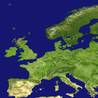 Europa als Satellitenbild.