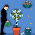 Welche Investition ist geeignet, um die Firma auf die Zukunft vorzubereiten? Ein Mann gießt einen Geldbaum