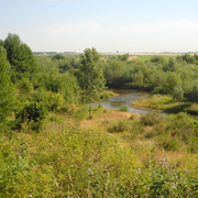 Um die Folgen des Bergbaus zu begrenzen, muss die Fläche renaturiert werden. Das Bild zeigt einen renaturierten Abschnitt der umgeleiteten Inde am Rande des Tagebaus Inden in Nordrhein-Westfalen.