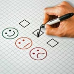 Checkliste mit Smileys für Bewertung
