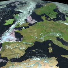 Satellitenbild von Europa.