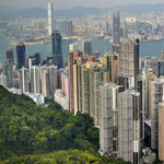 Skyline von Hongkong, China
