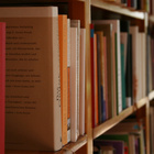 Ausschnitt eines Bücherregals