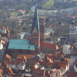 Foto der Lüneburger Innenstadt aus der Vogelperspektive