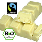 Weiße Schokolade mit Bio- und Fairtrade-Siegeln