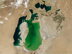 Der Aralsee im Jahr 2010