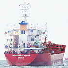 Die Nordsee gehört zu den am häufigsten und am dichtesten befahrenen Meeren der Welt. Großes Schiff in der Nordsee