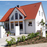 Ein neu gebautes Einfamilienhaus