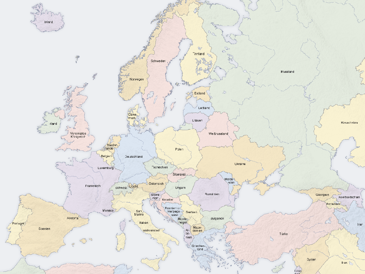 Politische Karte Europas