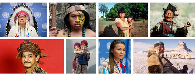 Porträts verschiedener indigener Menschen