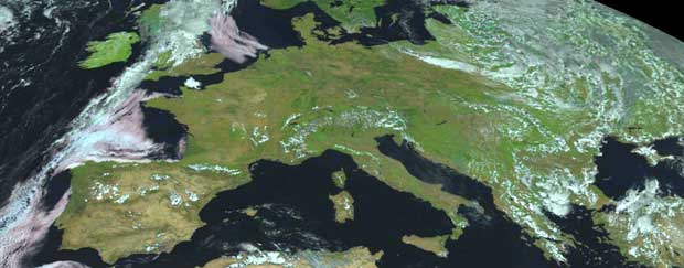 Satellitenbild von Europa.