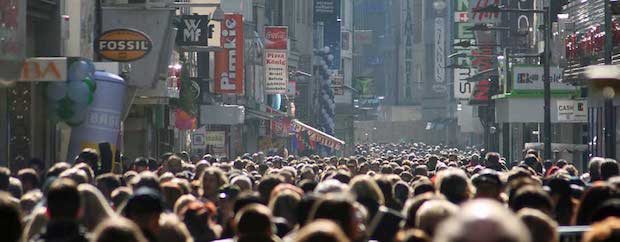 Die Einkaufsstraße Hohe Straße in Köln