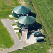 Biogasanlage aus der Froschperspektive
