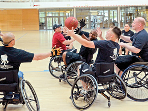 Ein Basketballspiel