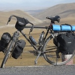 Fahrrad mit Reisegepäck