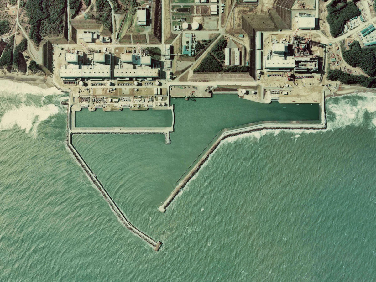 Luftaufnahme des Kernkraftwerks Fukushima Daiichi