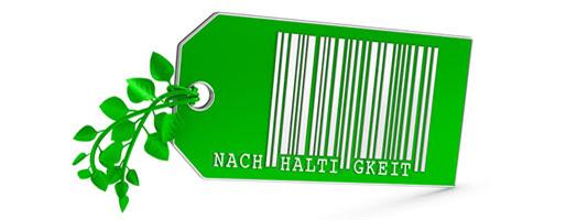 Illustration: Barcode für nachhaltige Produkte